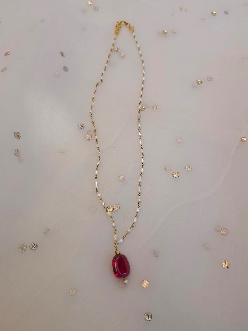 Mauryan spinel necklace