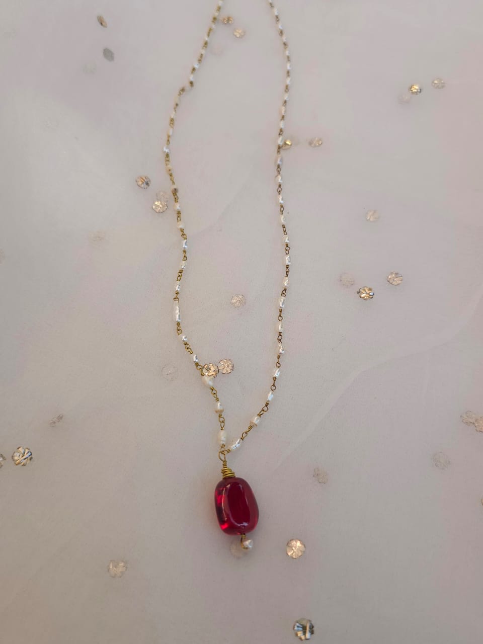 Mauryan spinel necklace