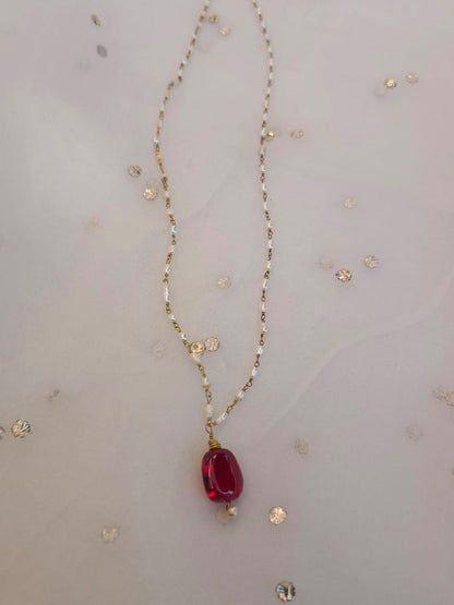 Mauryan spinel necklace