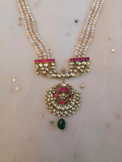 Rakta kamal pearl necklace