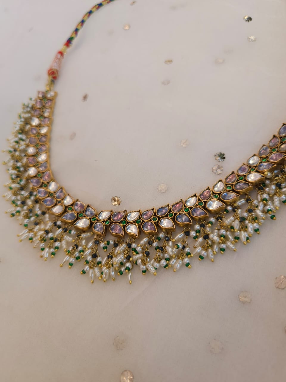Lucky lunaria crumb necklace