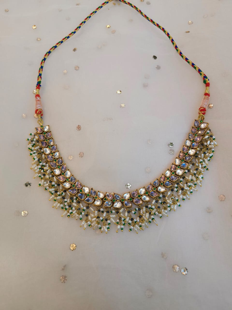 Lucky lunaria crumb necklace