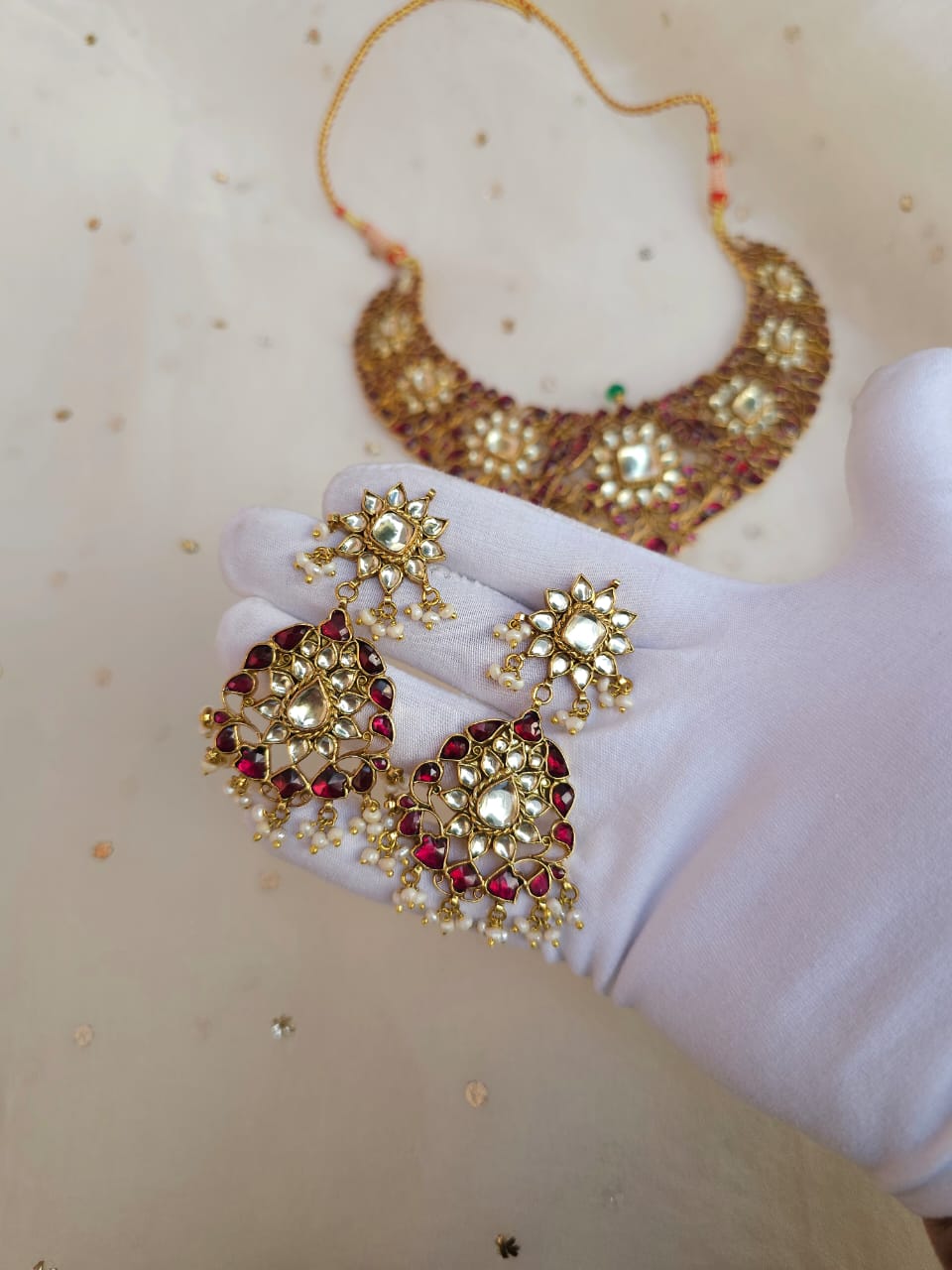 Pride of 19th century alloy earrings