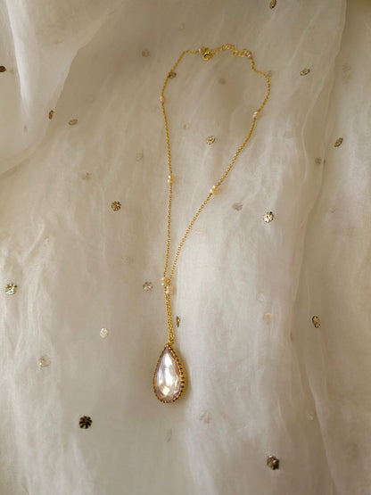 Champagne drop chain necklace