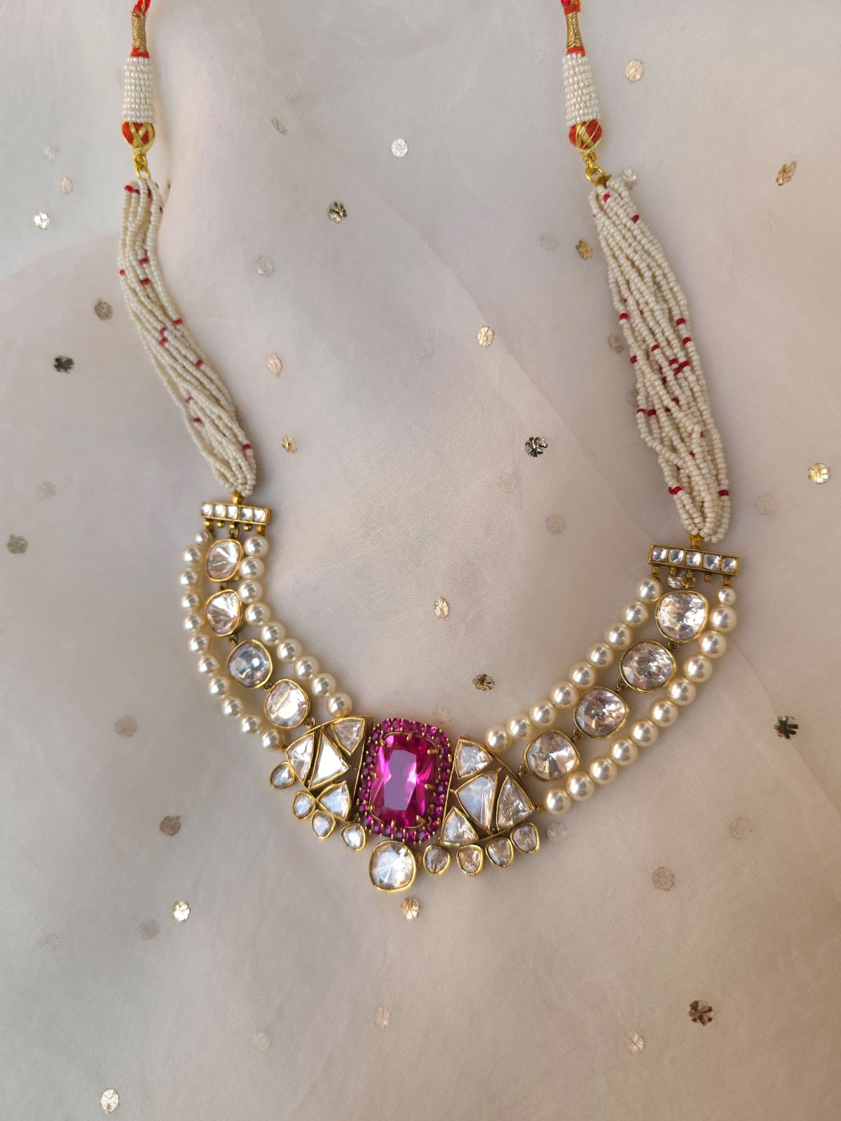 Ruby line queen necklace