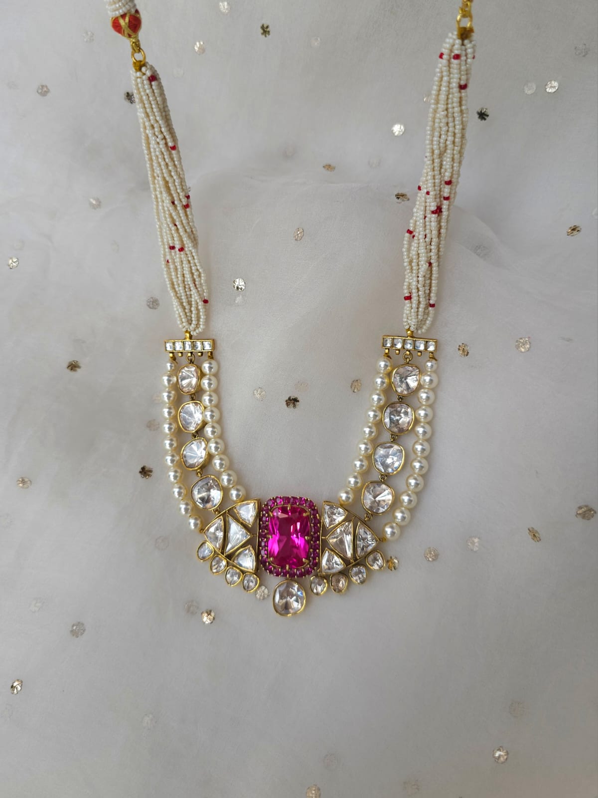 Ruby line queen necklace