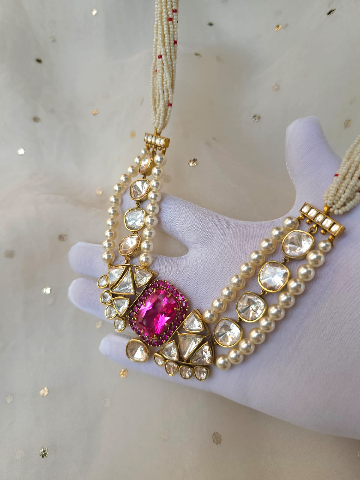 Ruby line queen necklace