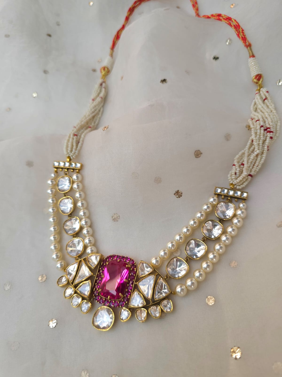 Ruby line queen necklace