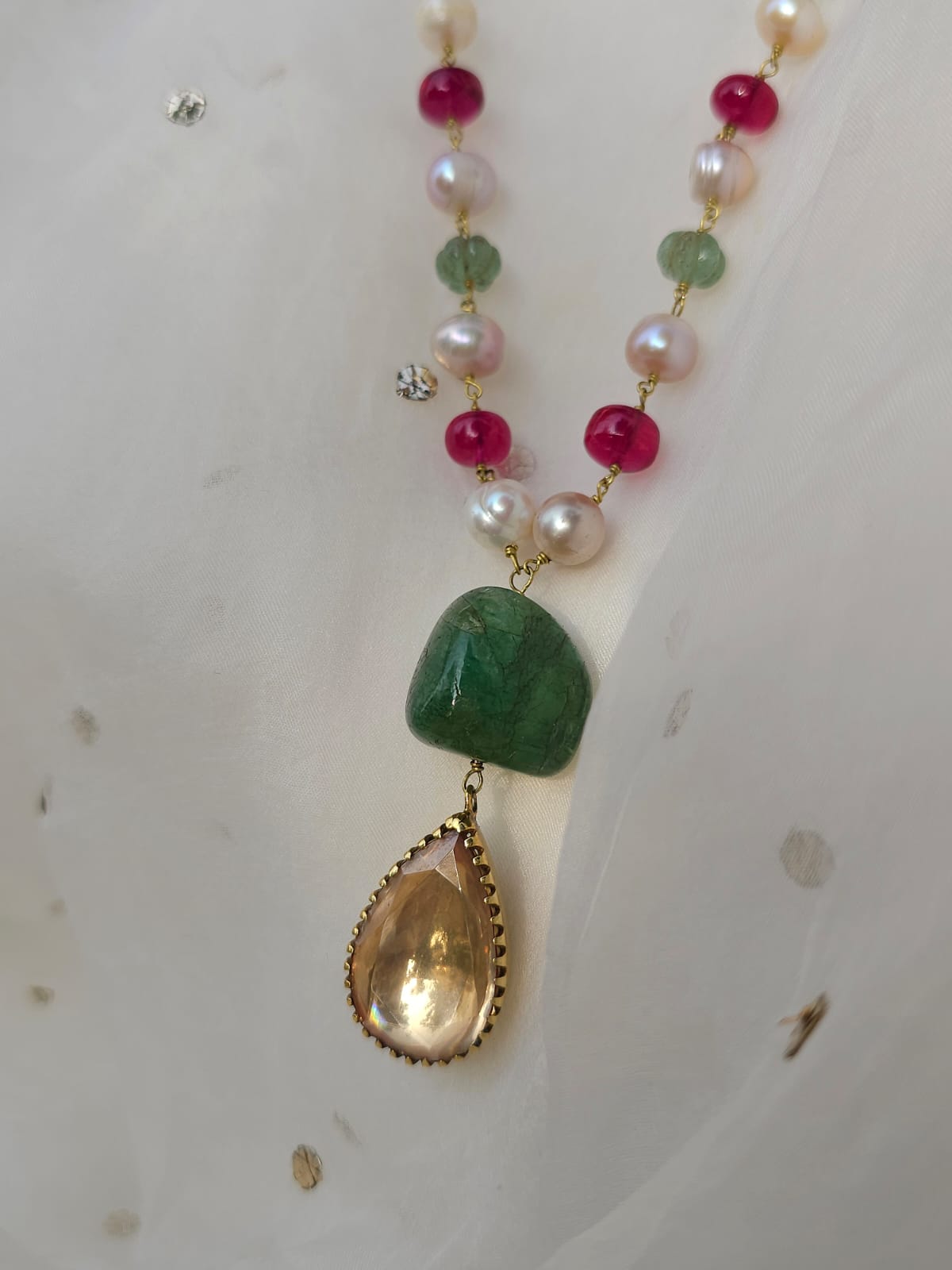 Champagne drop cosmo necklace