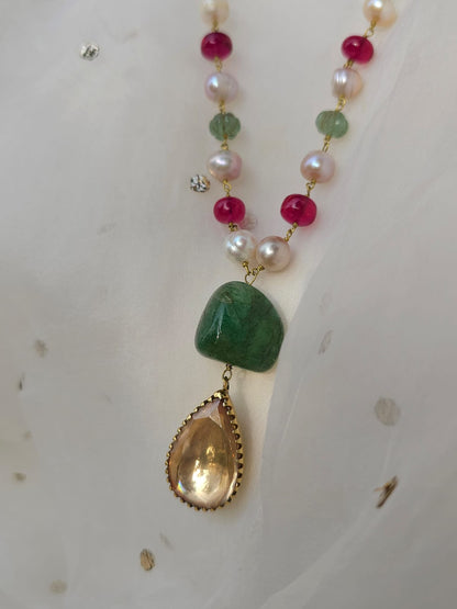 Champagne drop cosmo necklace