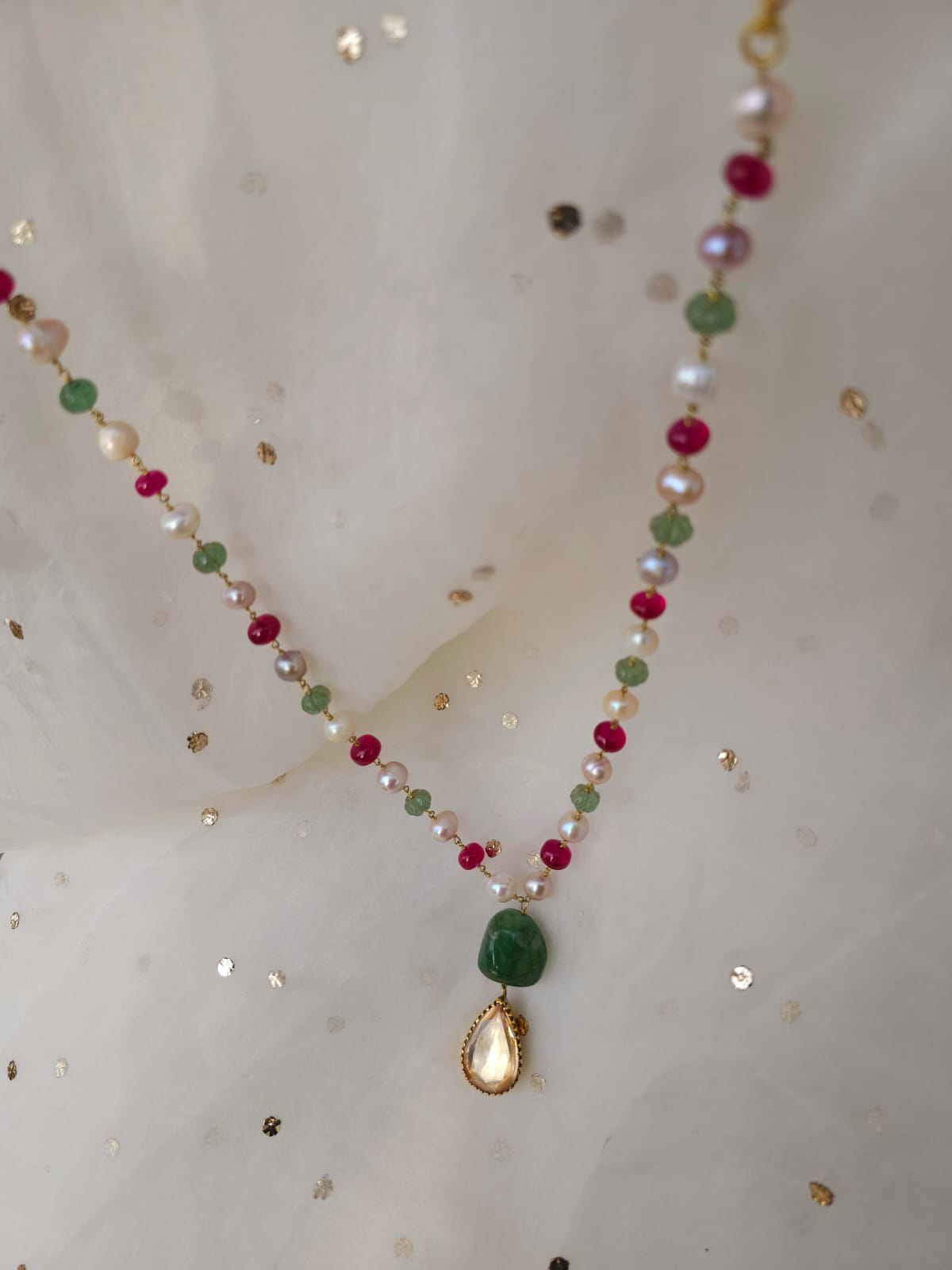 Champagne drop cosmo necklace