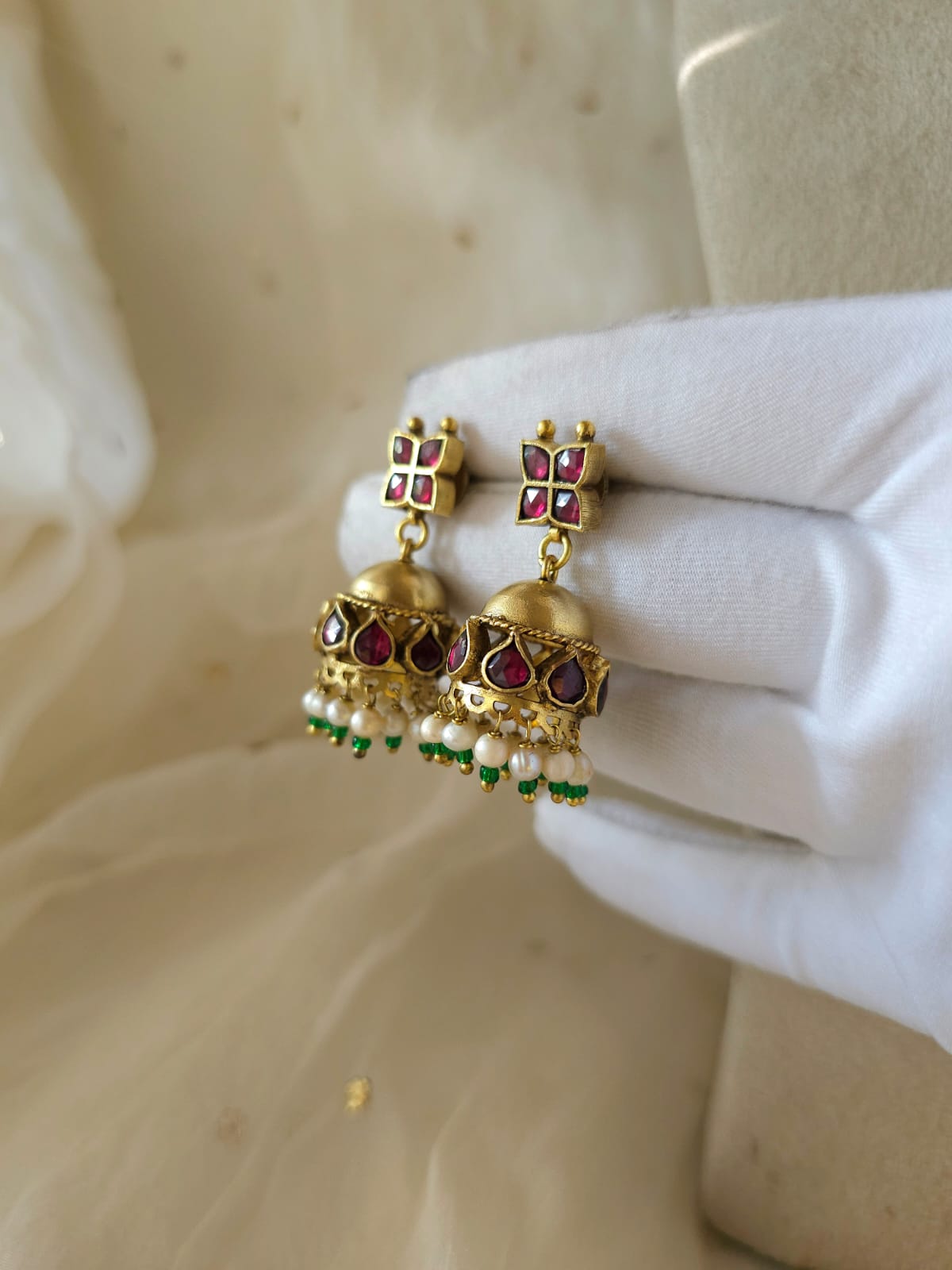 Amber rhodolite choker set