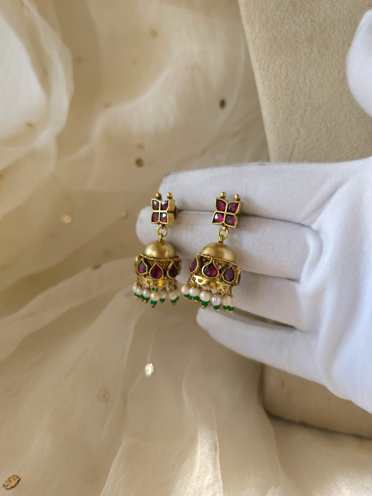 Amber rhodolite choker set