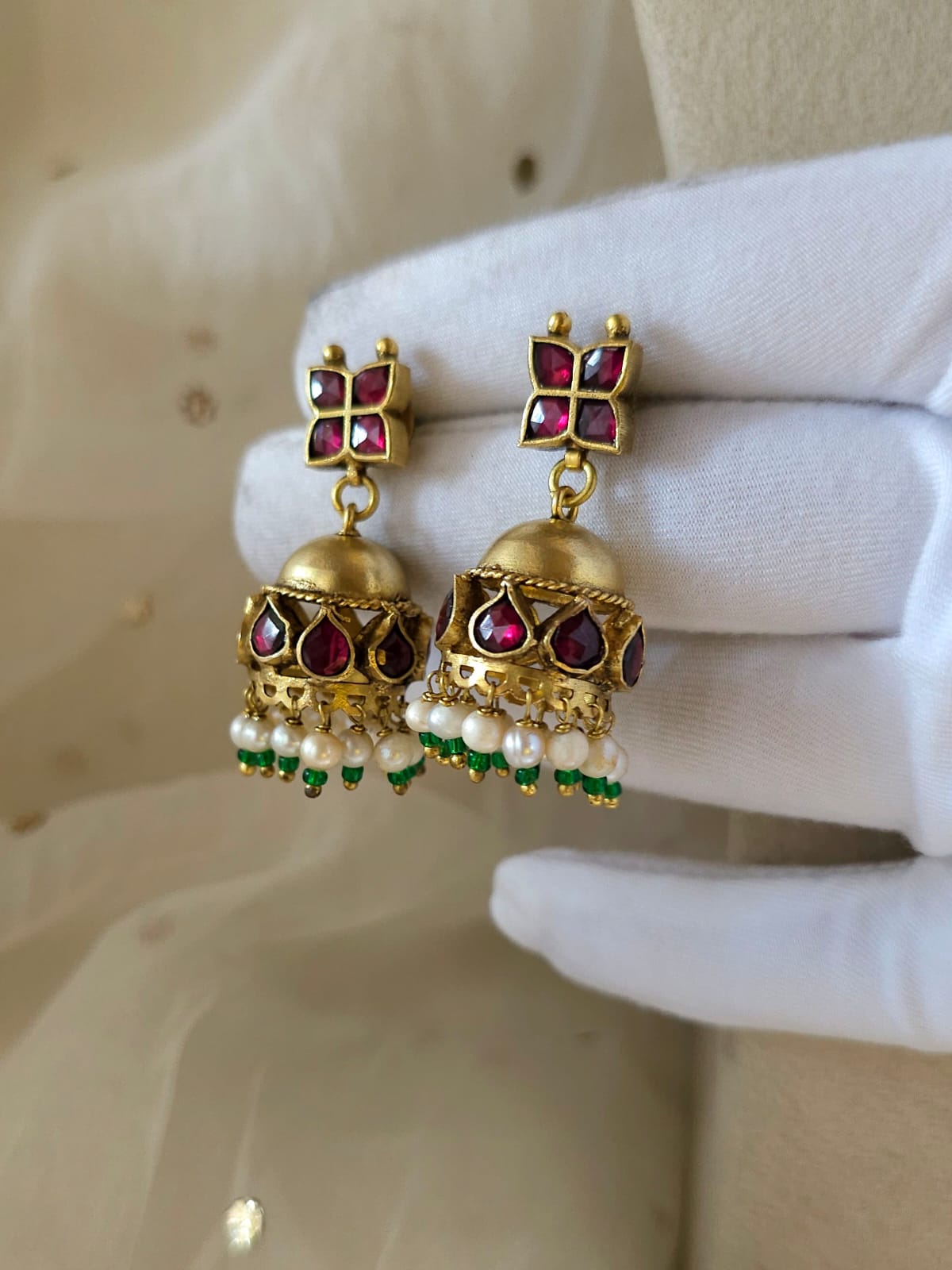 Amber rhodolite choker set