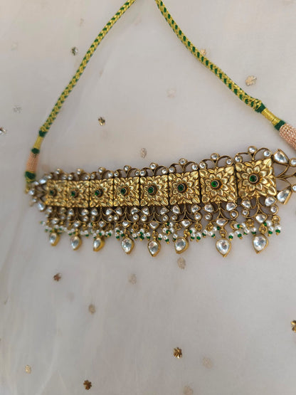 Madhuvan golden necklace set