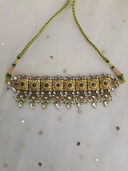 Madhuvan golden necklace set