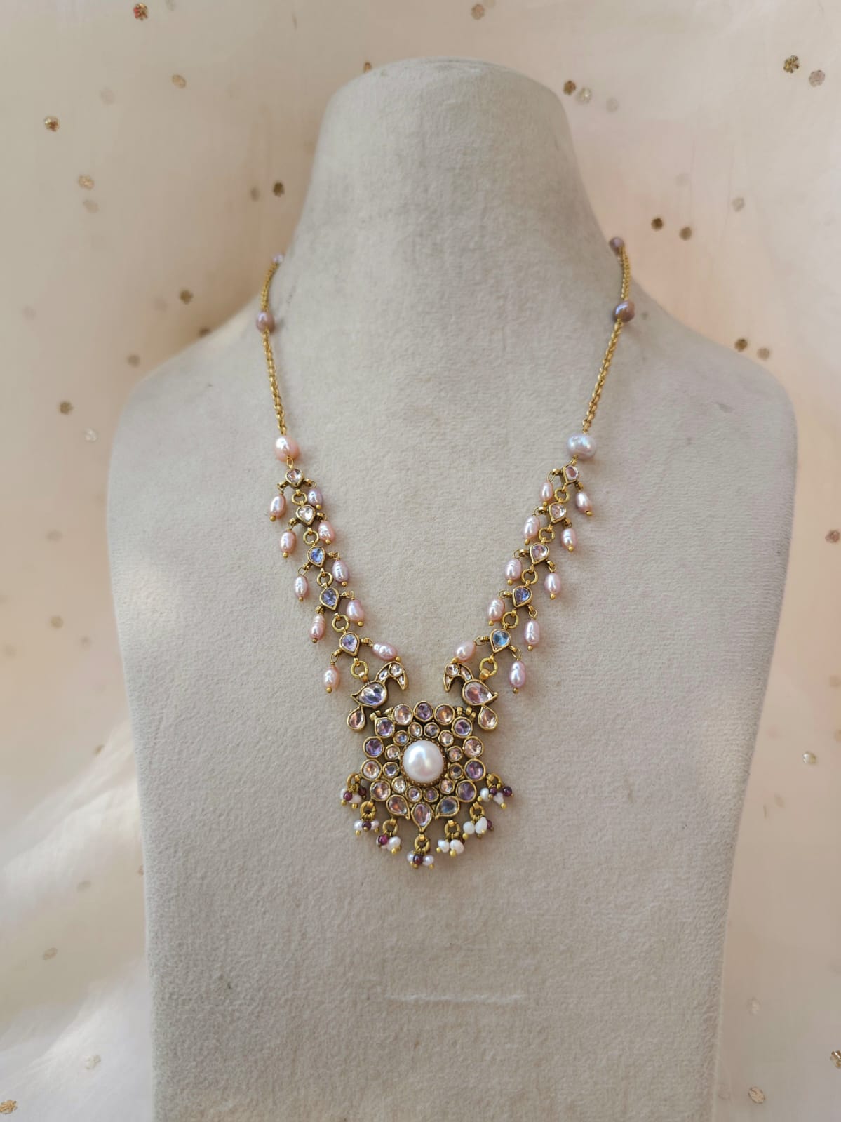 Sandhya jhanki pearl necklace