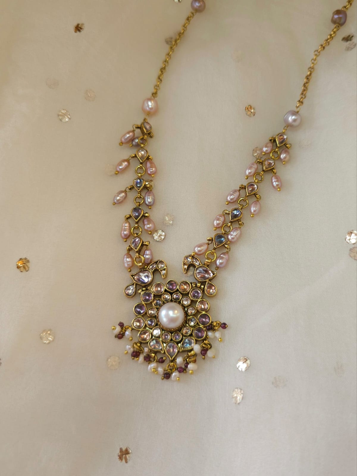 Sandhya jhanki pearl necklace