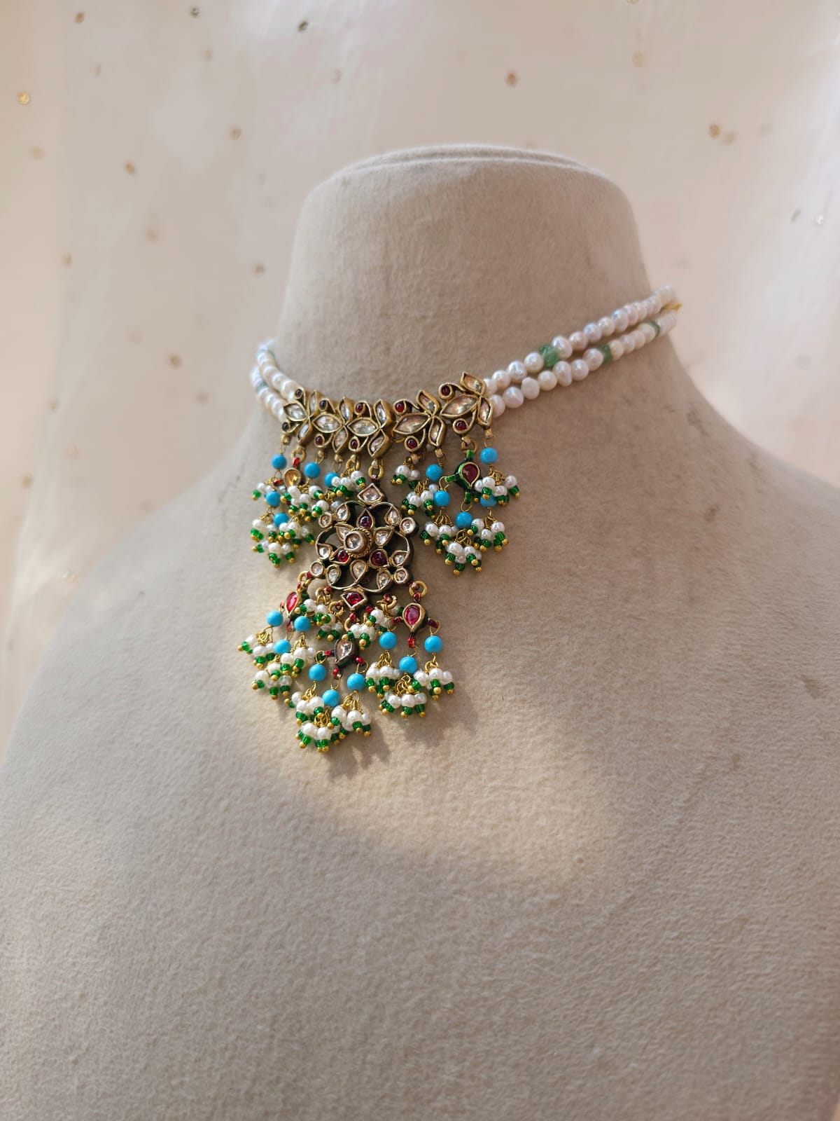 Gwal jhanki turquoise necklace