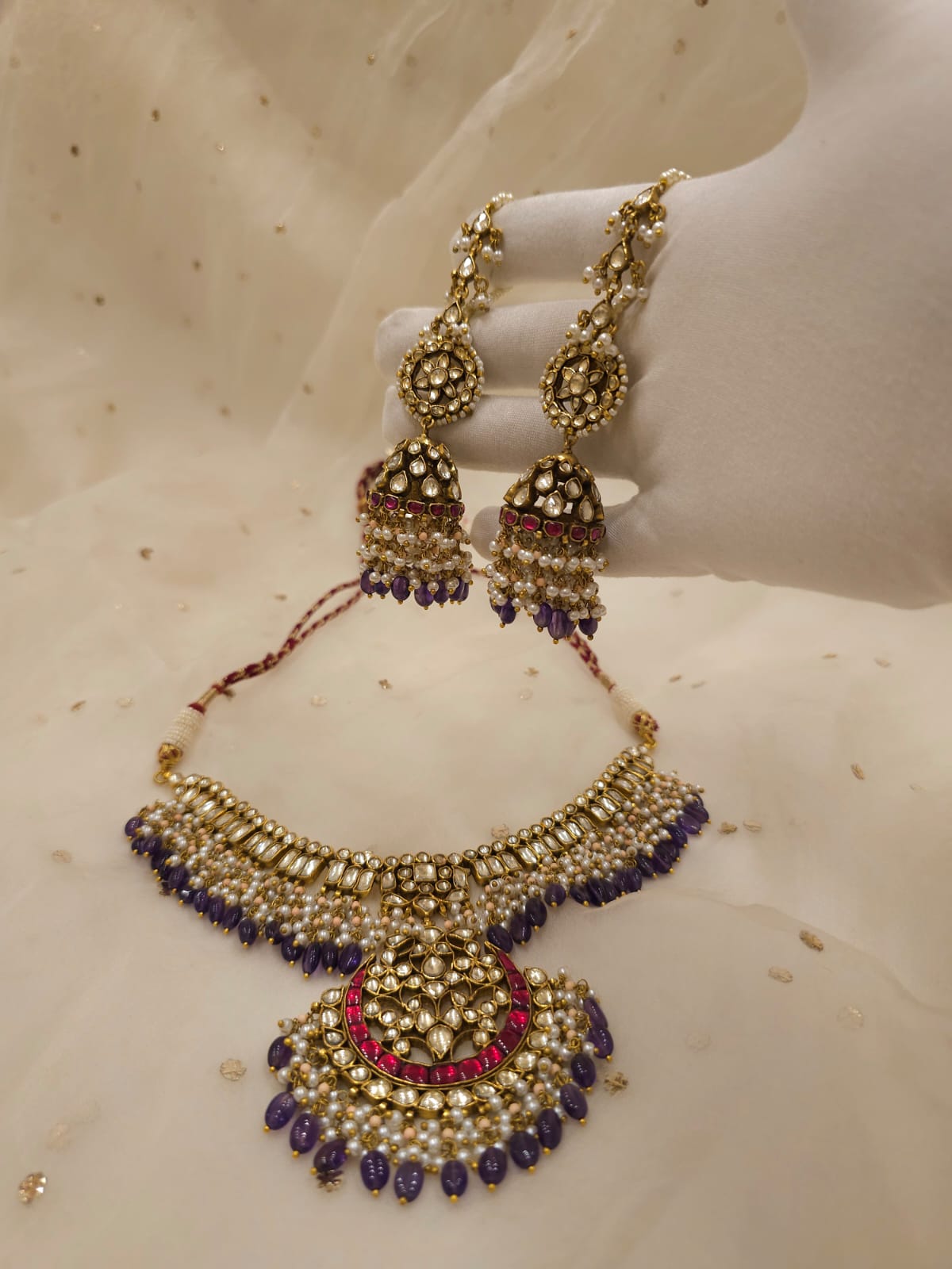 Shrinath ji amethyst necklace