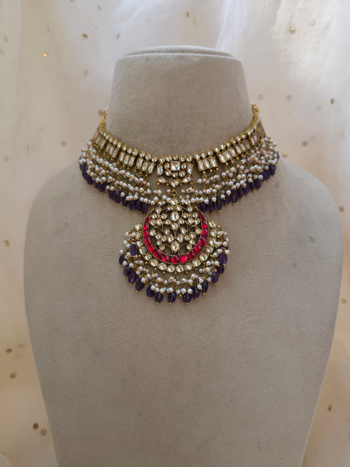 Shrinath ji amethyst necklace