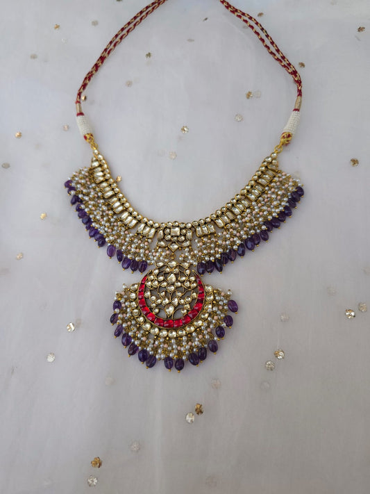 Shrinath ji amethyst necklace