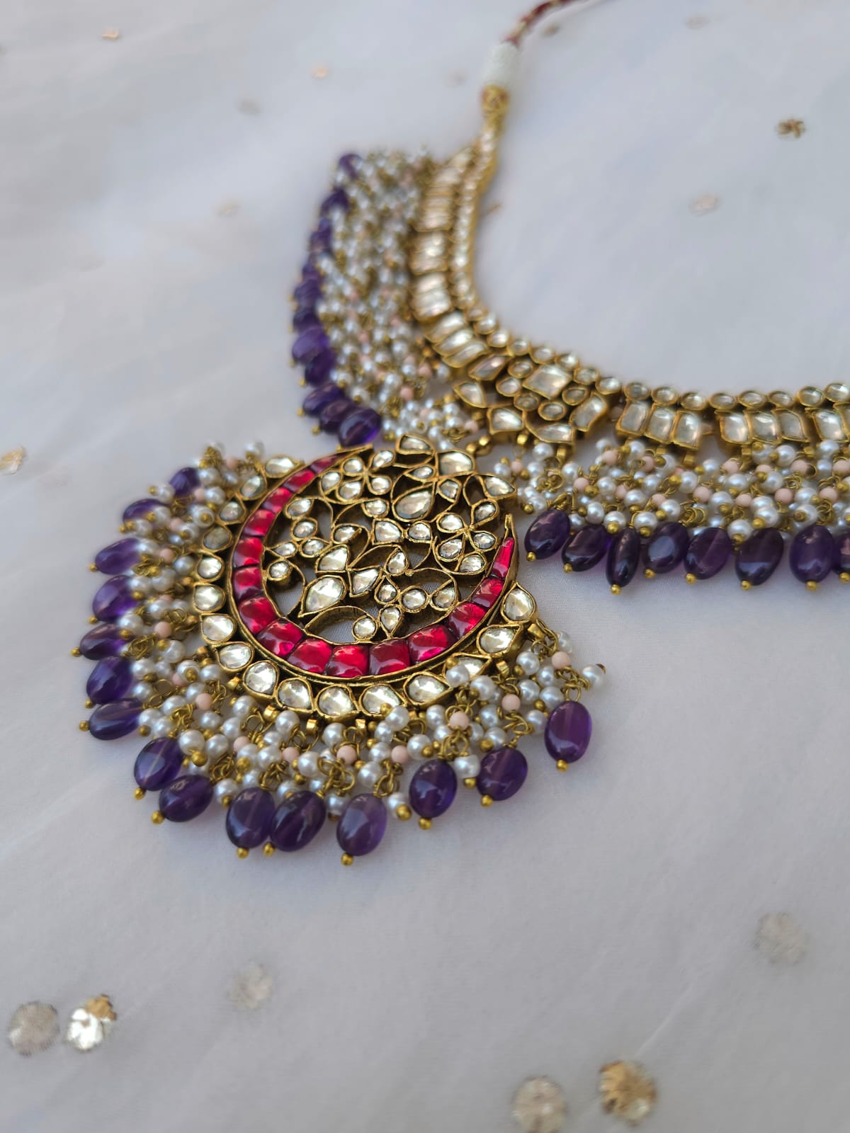 Shrinath ji amethyst necklace