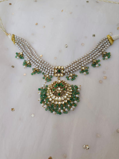 Utthapan jhanki choker necklace