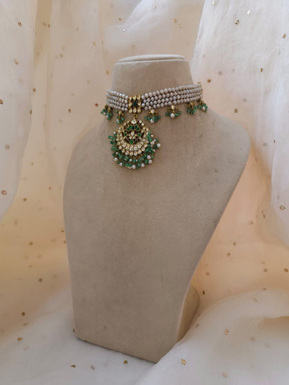 Utthapan jhanki choker necklace