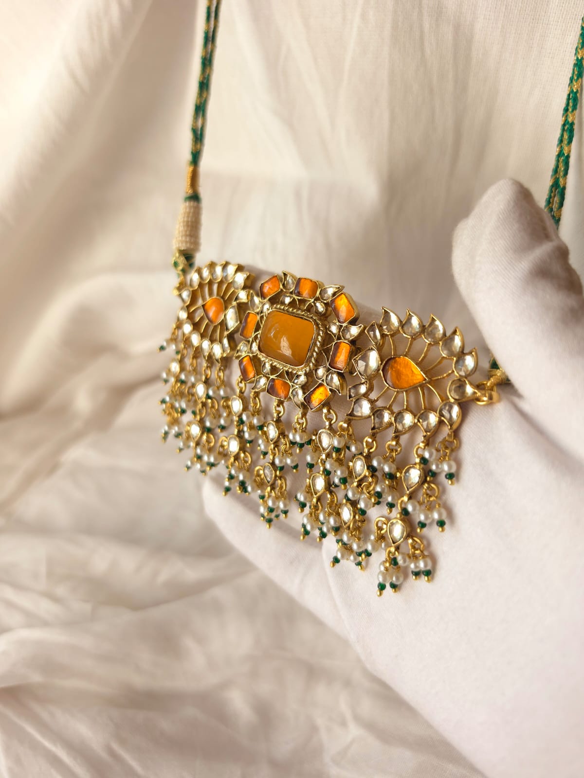 Goldenia choker necklace
