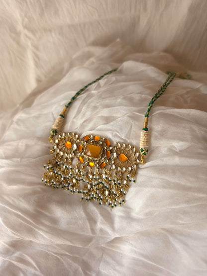 Goldenia choker necklace