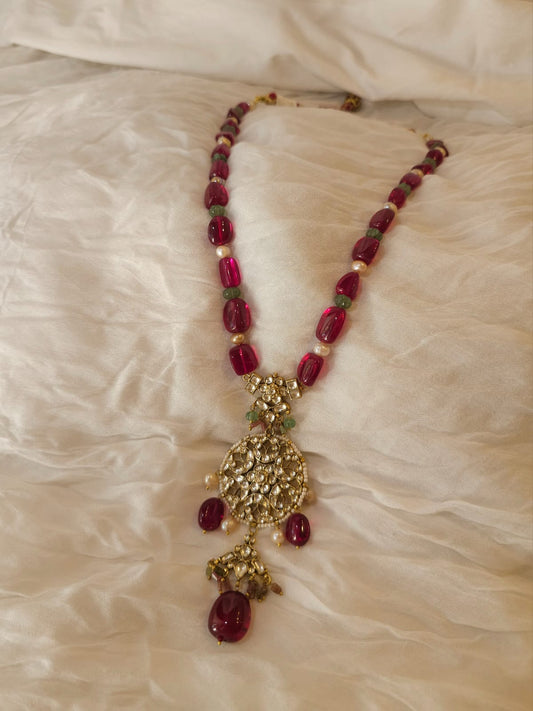 Ruh-kashmir spinel necklace