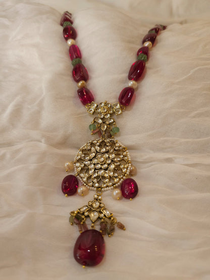 Ruh-kashmir spinel necklace