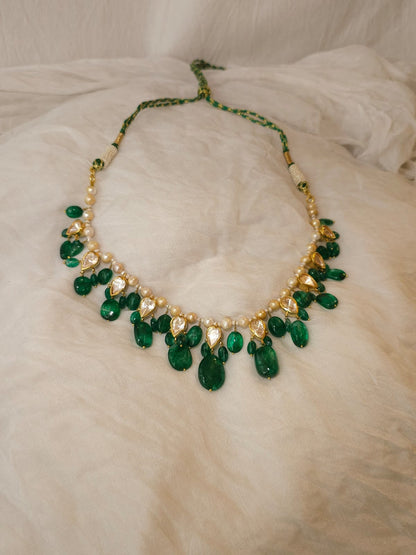 Sawai beryl silver necklace