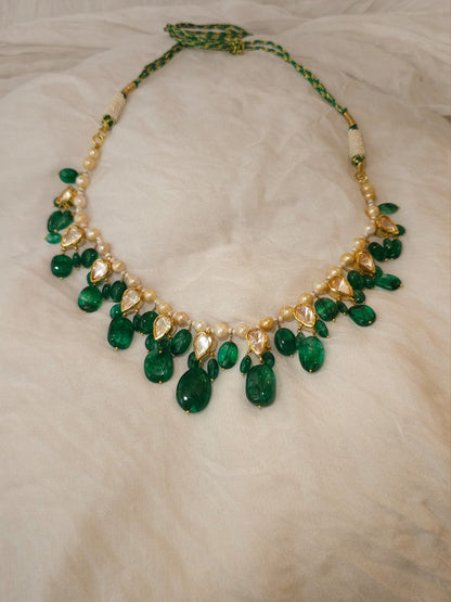 Sawai beryl silver necklace