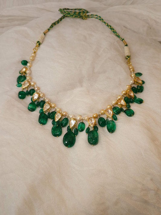 Sawai beryl silver necklace