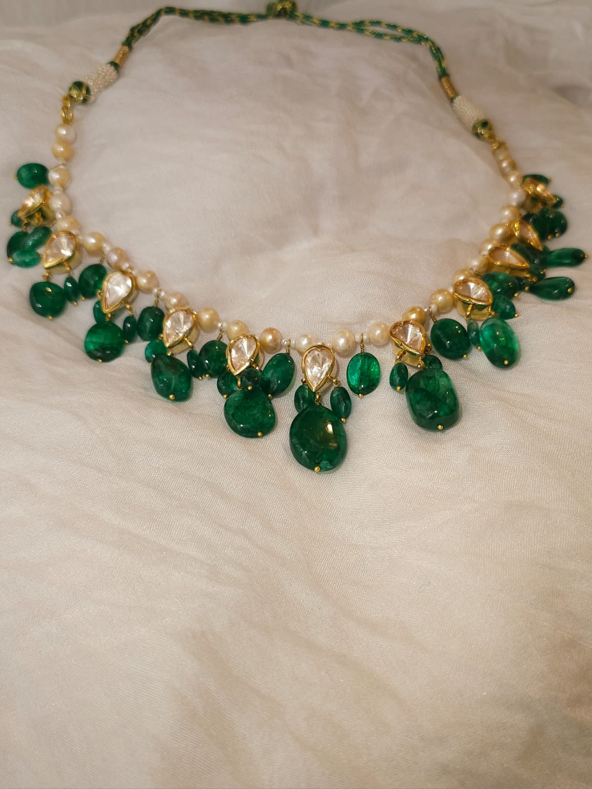Sawai beryl silver necklace