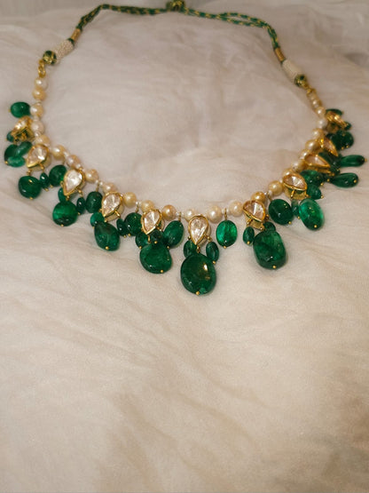 Sawai beryl silver necklace