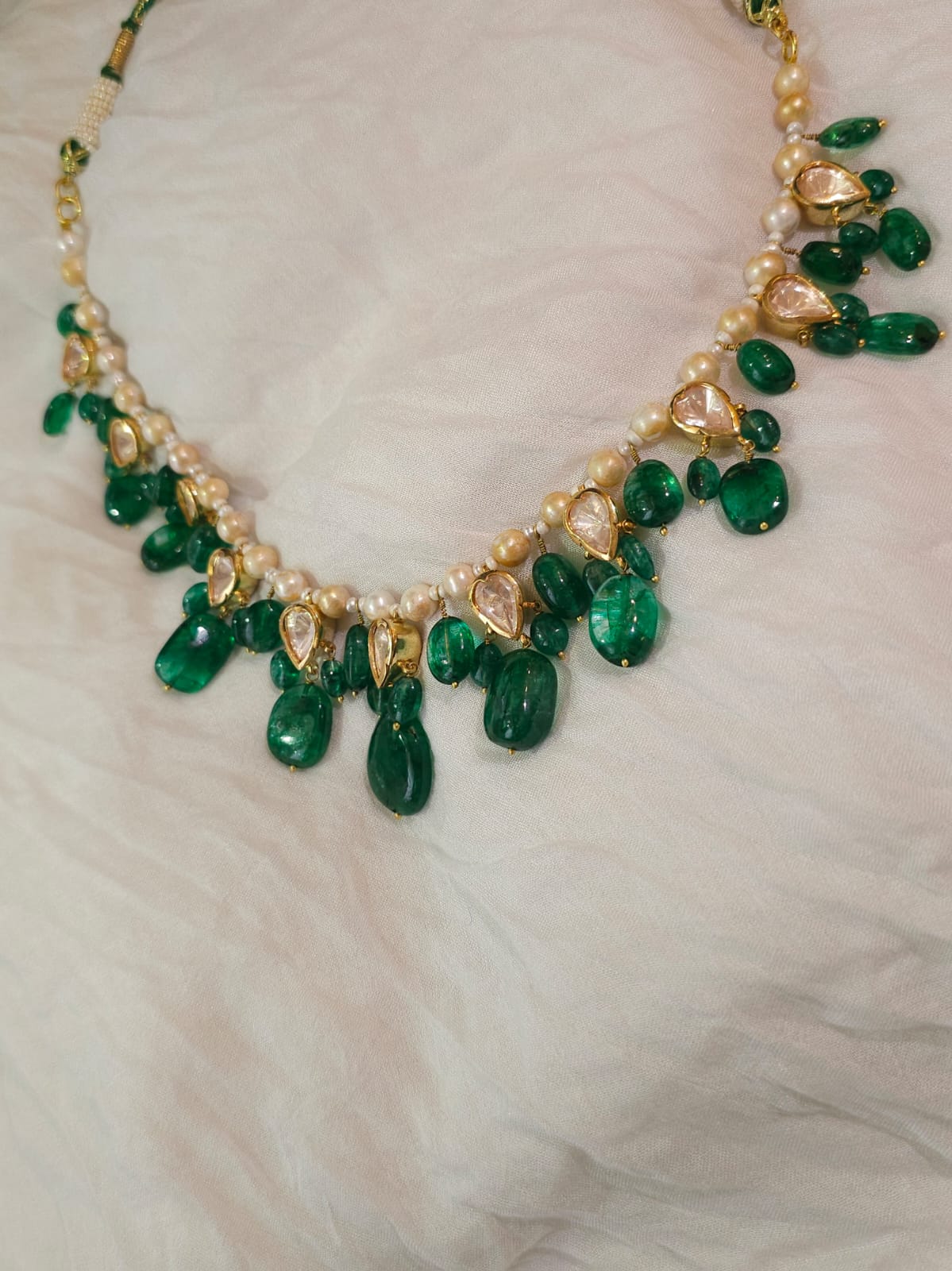 Sawai beryl silver necklace