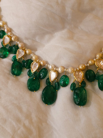 Sawai beryl silver necklace