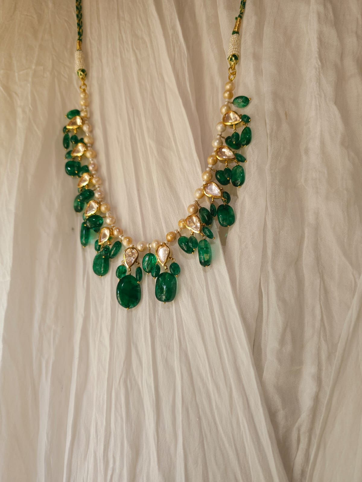 Sawai beryl silver necklace