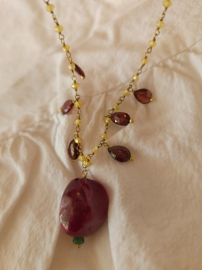 Florio marsala necklace