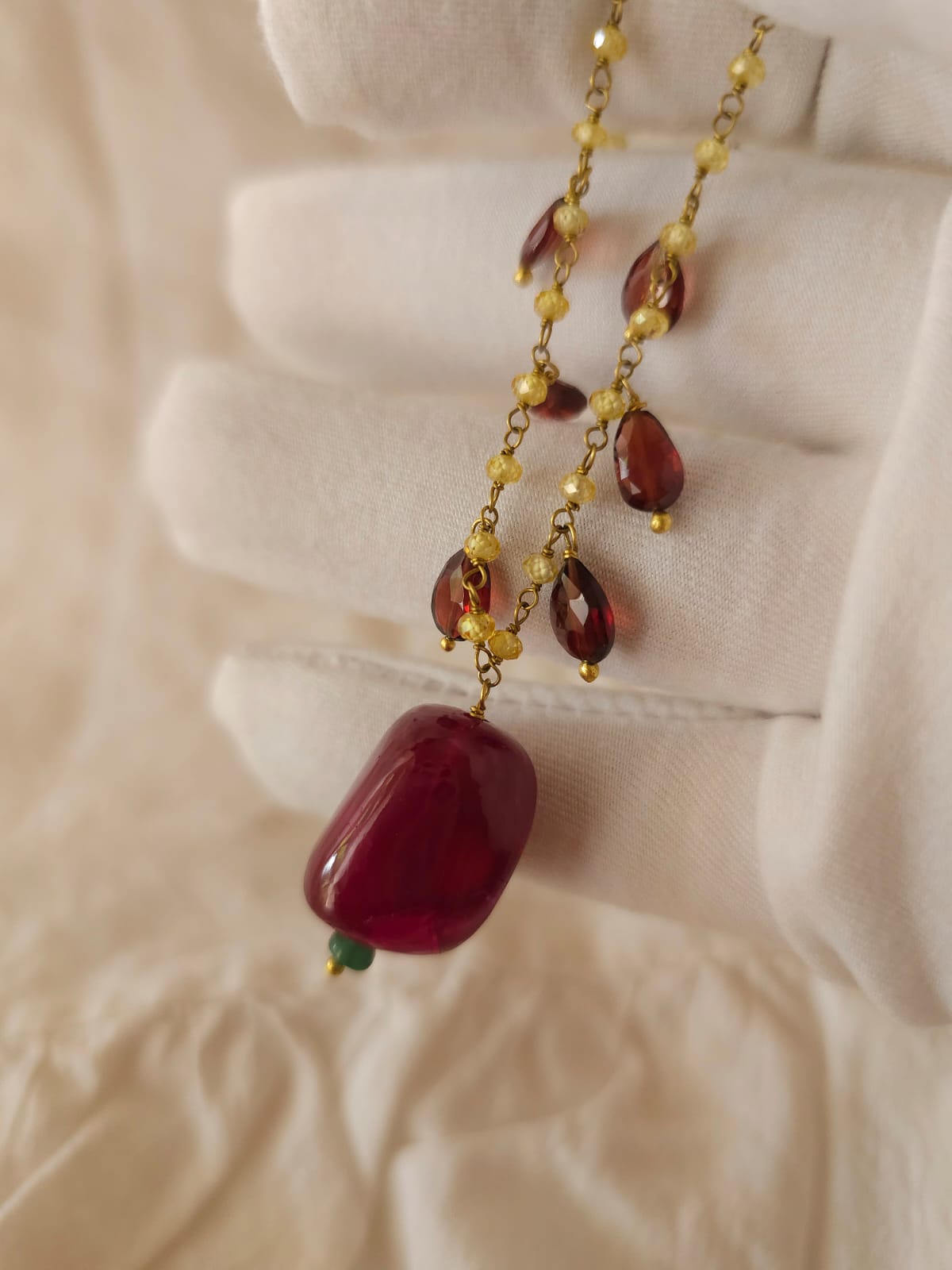 Florio marsala necklace