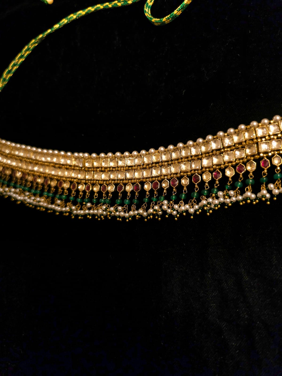 Amber rhodolite princess necklace