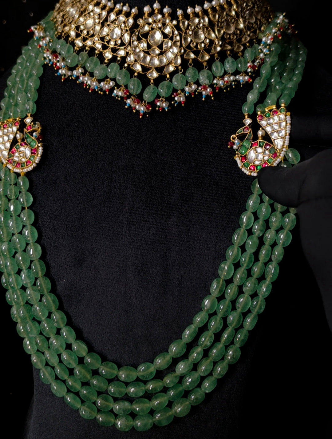 Mahamayur fern necklace