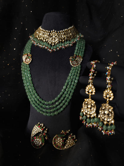 Mahamayur fern necklace