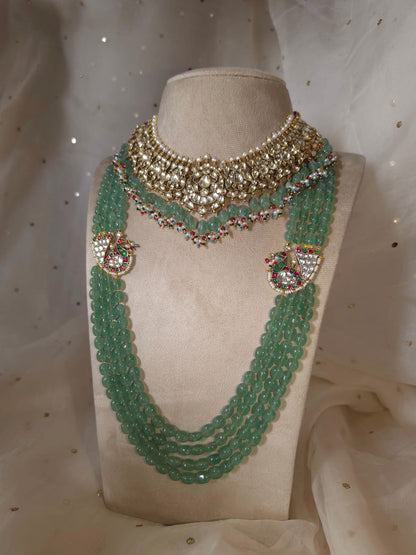 Mahamayur fern necklace