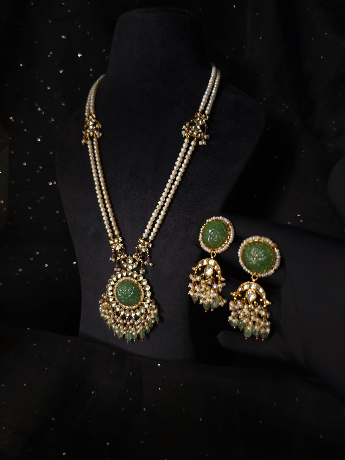 Chandra taal long necklace set