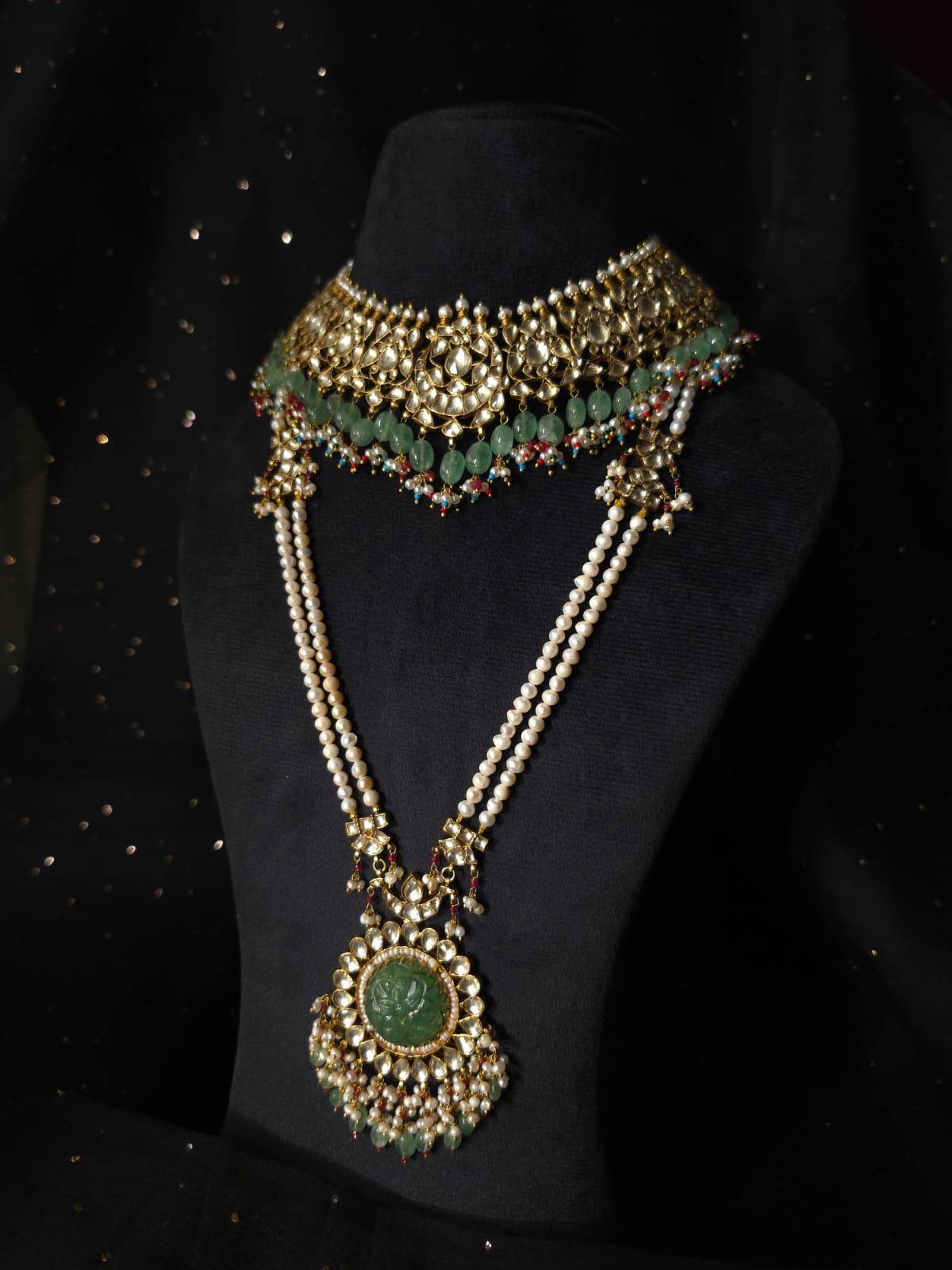 Chandra taal long necklace set