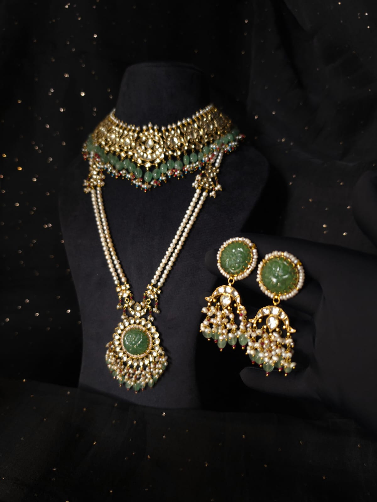 Chandra taal long necklace set